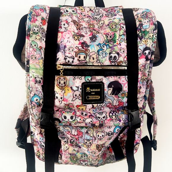 LeSportsac X TokiDoki Fioritura Print Large Strap All Over Print Backpack RARE - Picture 1 of 12